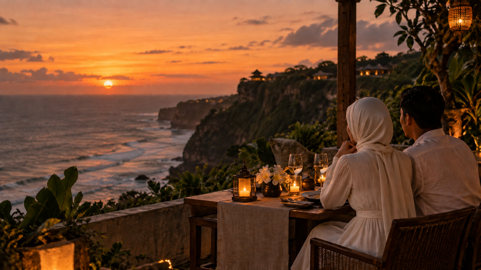Couple on a romantic Bali holiday